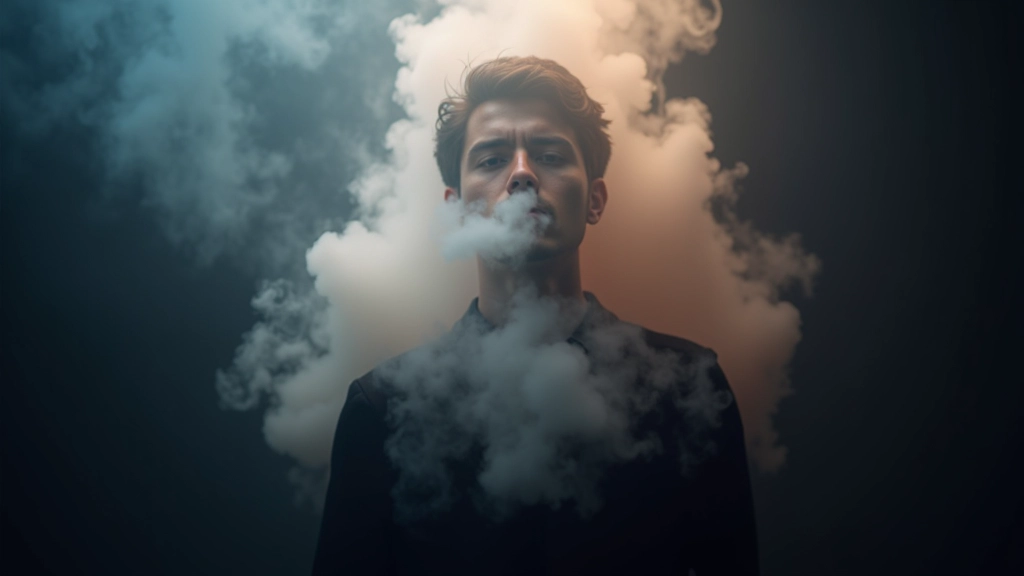 Capas de humo superpuestas mostrando profundidad y densidad variable en composición