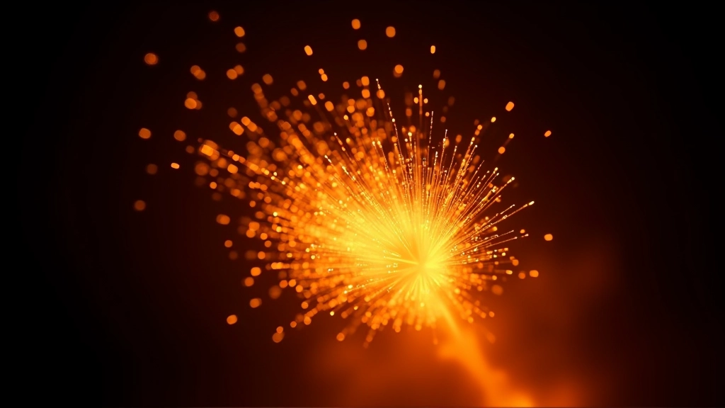 Explosión de chispas y fuego con efectos de partículas en animación